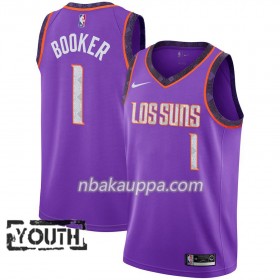 Phoenix Suns Devin Booker 1 2018-19 Nike City Edition Violetti Pelipaidat Swingman - Lasten